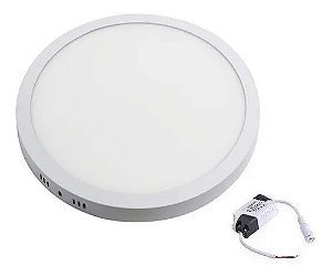 Plafon Led de Sobrepor 36W Redondo 40CM Branco Frio 6000K