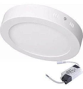 Plafon Led de Sobrepor 24w Redondo 30cm Branco Frio 6000K - Vluz