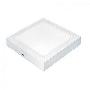 Luminária Plafon Led de Sobrepor  12w Quadrado 17x17 Natural 4000K - Vluz