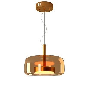 Pendente DIAL33 LED 24W Branco Quente 3000K - AMBAR - DOURADO