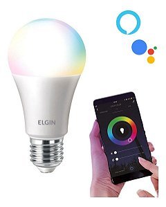 Lâmpada Bulbo LED A60 10W RGB Bivolt SMART WIFI - ELGIN