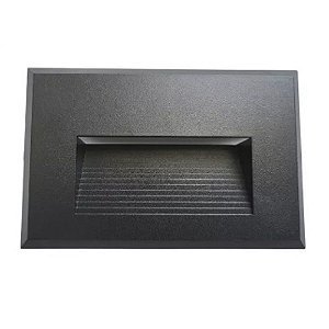 Balizador Led Embutir Maja IP65 2W Branco Quente 3000K Preto - Nordecor