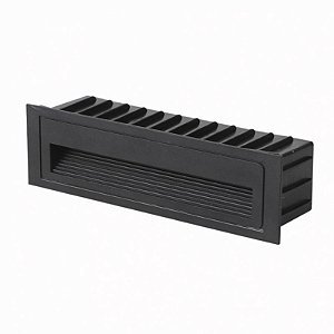 Balizador LED Linder Retangular Embutir IP65 6W Branco Quente 3000K Preto - Nordecor