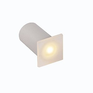 Mini Balizador Led Kinne Quadrado 1W IP65 Branco Quente 3000K Branco - Nordecor